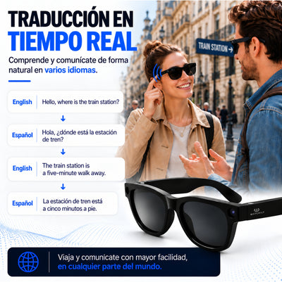 Gafas Inteligentes con IA y Cámara HD 1080P – SmartView Pro