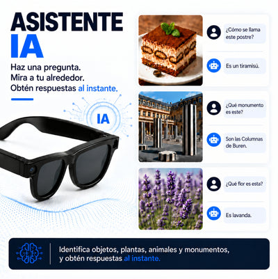 Gafas Inteligentes con IA y Cámara HD 1080P – SmartView Pro