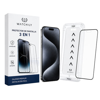 Protector de Pantalla 3 en 1 – iPhone y Samsung